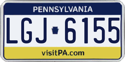PA license plate LGJ6155