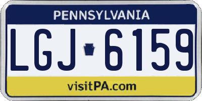 PA license plate LGJ6159
