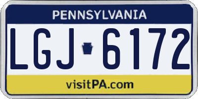 PA license plate LGJ6172