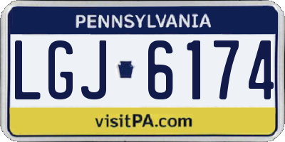 PA license plate LGJ6174