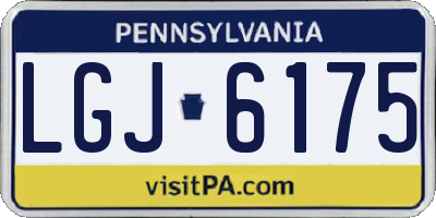 PA license plate LGJ6175