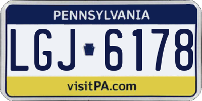 PA license plate LGJ6178