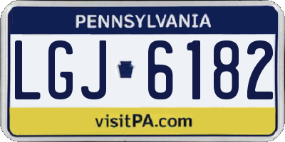 PA license plate LGJ6182
