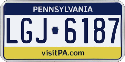 PA license plate LGJ6187