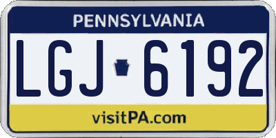 PA license plate LGJ6192