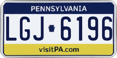 PA license plate LGJ6196