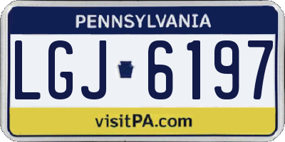 PA license plate LGJ6197