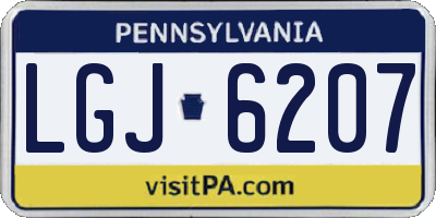 PA license plate LGJ6207