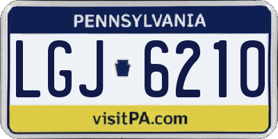 PA license plate LGJ6210
