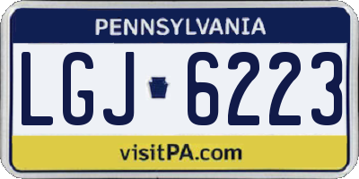 PA license plate LGJ6223