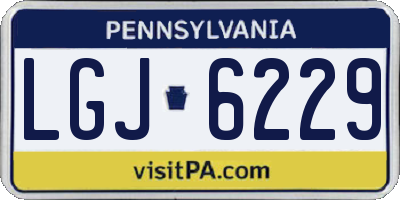 PA license plate LGJ6229