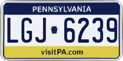 PA license plate LGJ6239