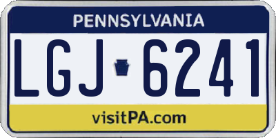 PA license plate LGJ6241