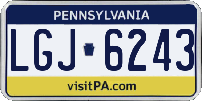 PA license plate LGJ6243