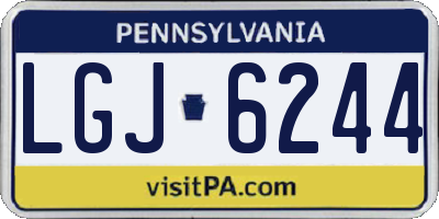 PA license plate LGJ6244