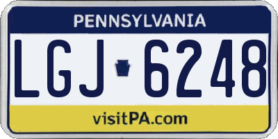 PA license plate LGJ6248