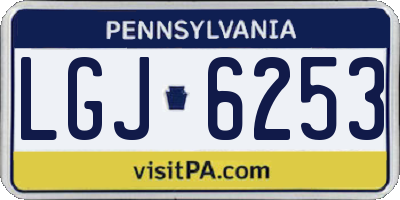 PA license plate LGJ6253