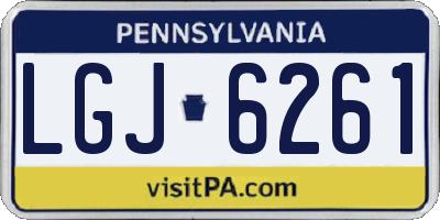 PA license plate LGJ6261