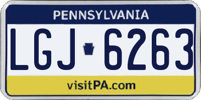 PA license plate LGJ6263