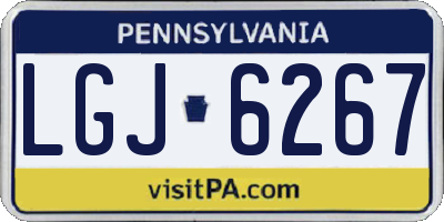PA license plate LGJ6267