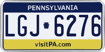 PA license plate LGJ6276