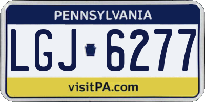 PA license plate LGJ6277
