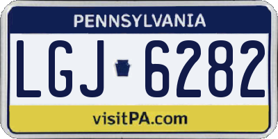 PA license plate LGJ6282