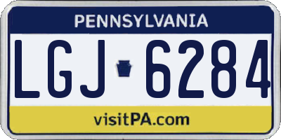 PA license plate LGJ6284