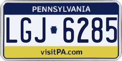 PA license plate LGJ6285