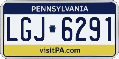 PA license plate LGJ6291