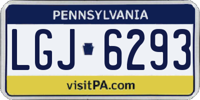 PA license plate LGJ6293