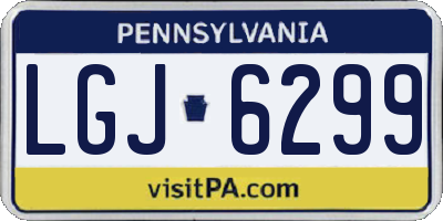 PA license plate LGJ6299