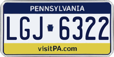 PA license plate LGJ6322