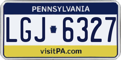 PA license plate LGJ6327