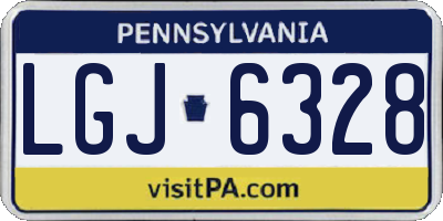 PA license plate LGJ6328