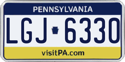 PA license plate LGJ6330