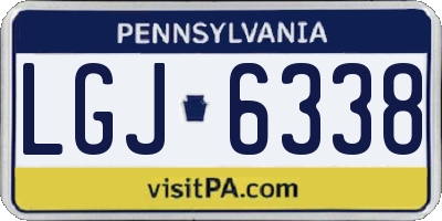 PA license plate LGJ6338