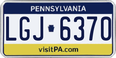 PA license plate LGJ6370