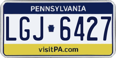 PA license plate LGJ6427