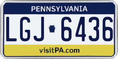PA license plate LGJ6436