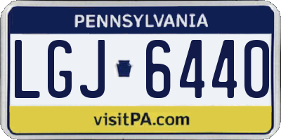 PA license plate LGJ6440