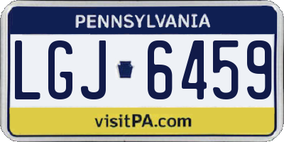 PA license plate LGJ6459