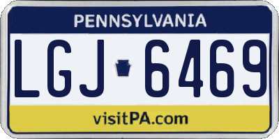 PA license plate LGJ6469
