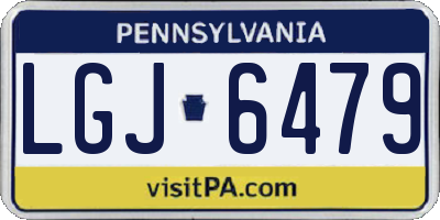 PA license plate LGJ6479