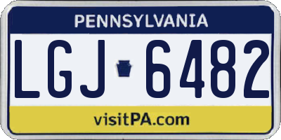 PA license plate LGJ6482