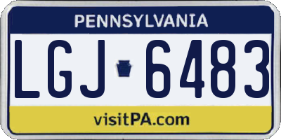 PA license plate LGJ6483