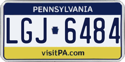 PA license plate LGJ6484