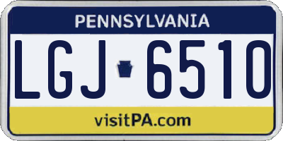 PA license plate LGJ6510