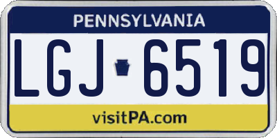 PA license plate LGJ6519