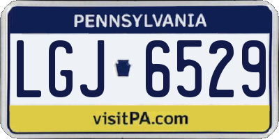 PA license plate LGJ6529